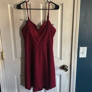 Wine colored dress